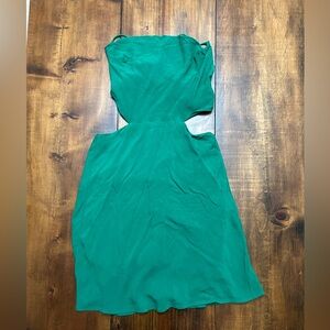 Runaway Green Mini Dress with Beachy Cut Out Details Club Vibes Womens Medium